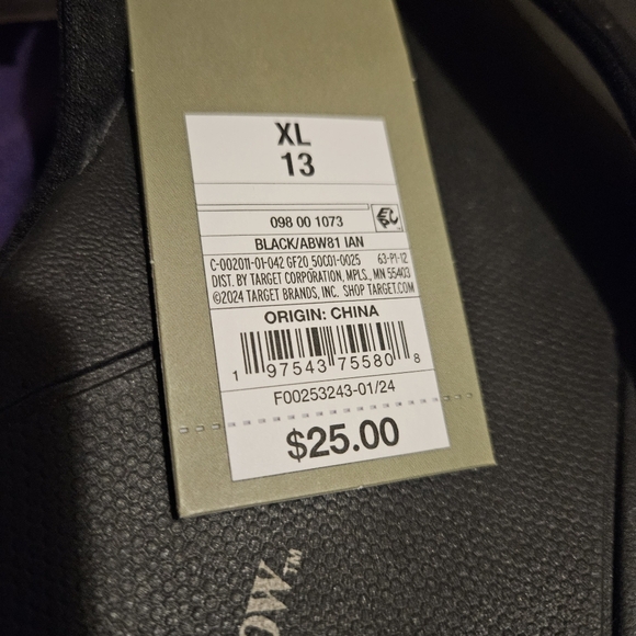 Goodfellow & Co Mens Black Ian Flip Flop Thong Sandals Easy On & Off Swim Sz 13 - Picture 6 of 11